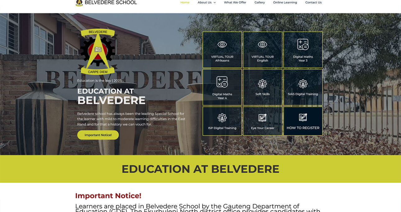Belvedere School – Website