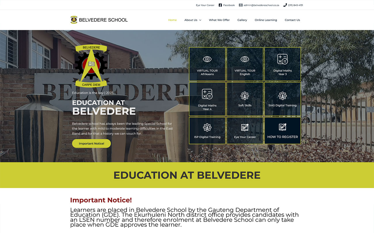 Belvedere School – Website